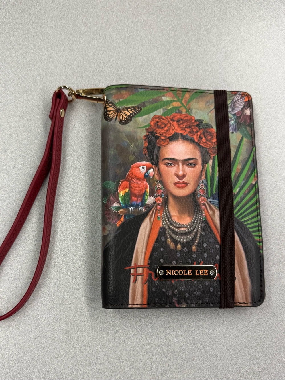 Nicole Lee Multicolor Frida Portrait Wristlet with strap